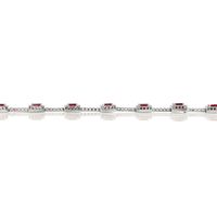 2.00 Ct.Tw. Ruby Natural Diamond Bracelet, 14K White Gold Image